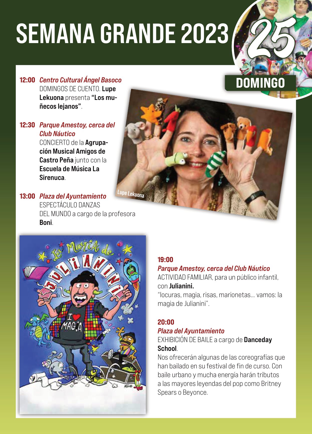 Programa De Fiestas De Semana Grande Y Coso Blanco En Castro Urdiales