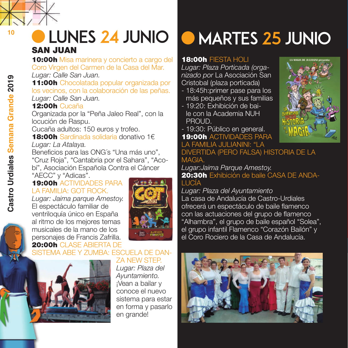 Programa de fiestas de Semana Grande 2019 en Castro Urdiales